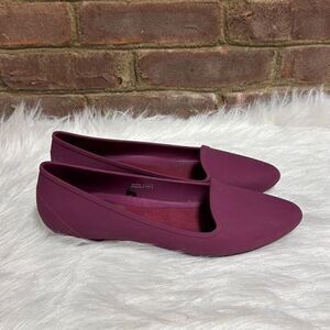 Crocs Womens Mammoth Magenta Pink Fleece Lined Pointed Toe Ballet Flats Size 9